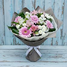 Букет цветов из:  Герберы, Альстромерии и Хризантемы в Кировской