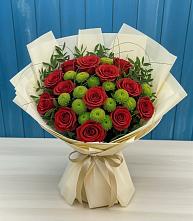 Букет цветов из:  Розы и Хризантемы #REPLACE_PRED# Кировской