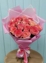 Букет 15 Розовых роз Равель в Кировской